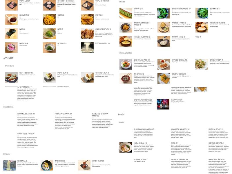 Ippudo Menu