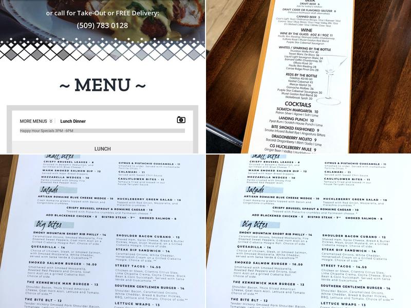 Bite at the landing Menu