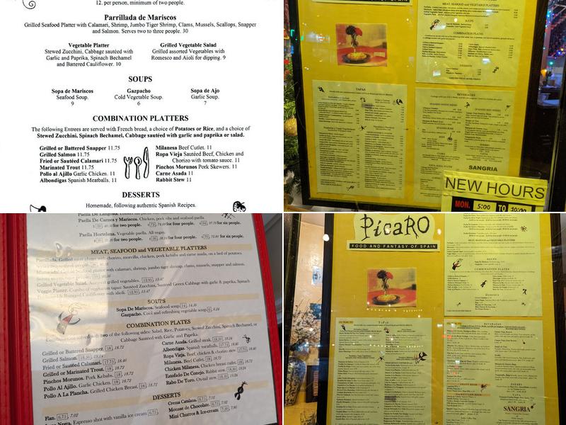Picaro Menu