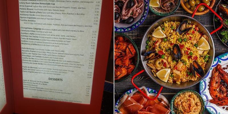 Viva Sevilla Riverside Menu