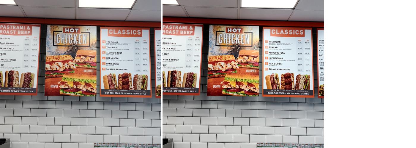 TOGO'S Sandwiches Menu