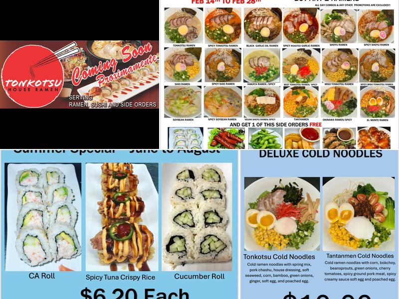 Tonkotsu House Ramen Menu