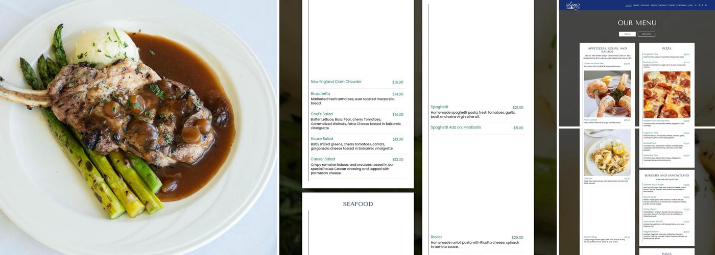 Lara's Fine Dining Menu