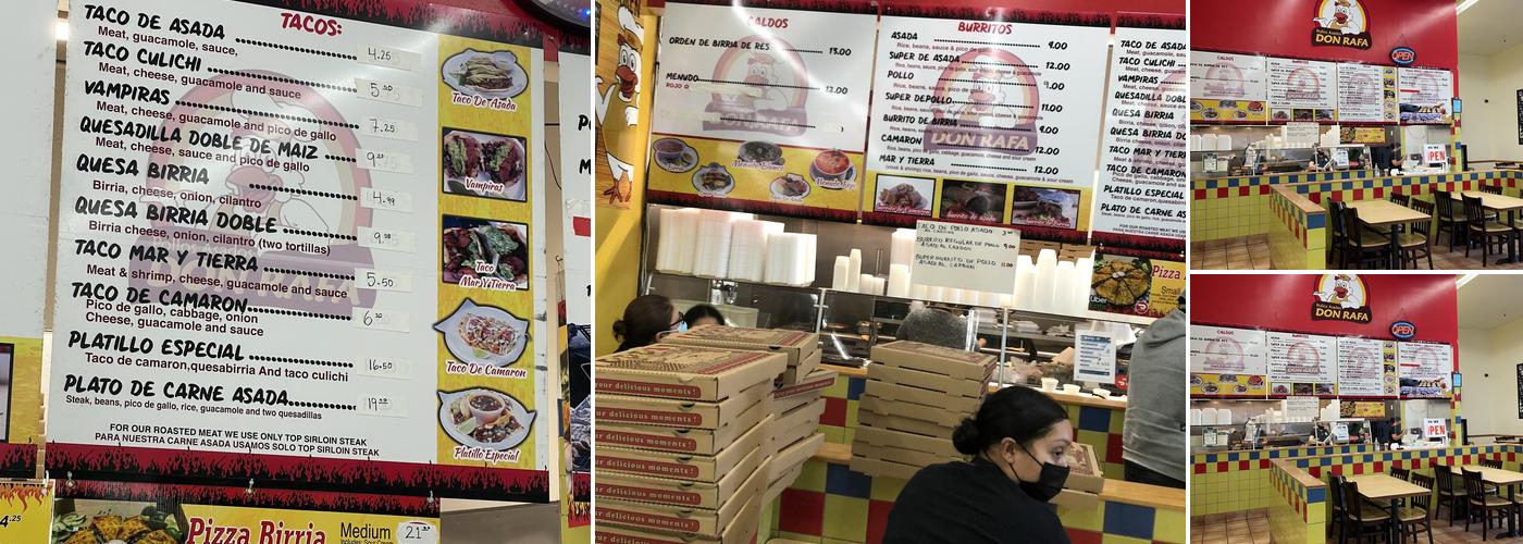 Pollos don rafa Menu