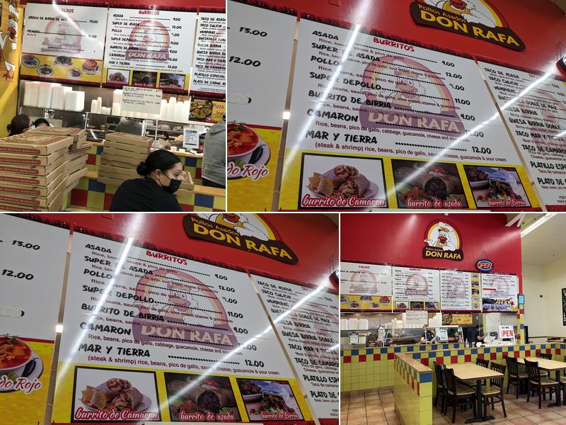 Pollos don rafa Menu