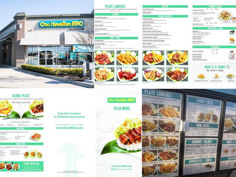 Ono Hawaiian BBQ Menu