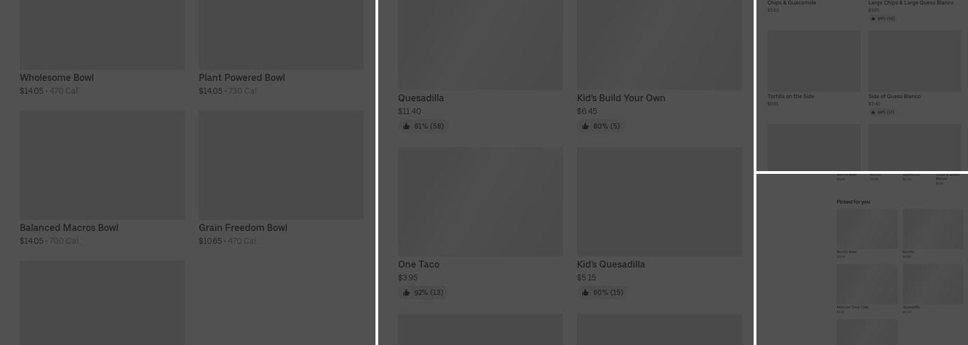 Chipotle Mexican Grill Menu