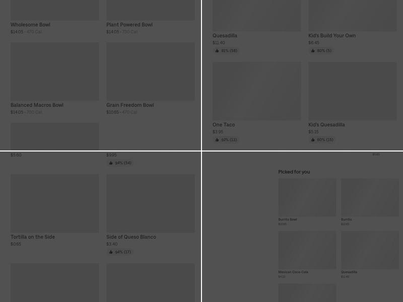 Chipotle Mexican Grill Menu