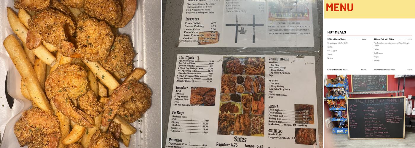 The Fish Hut Market Menu