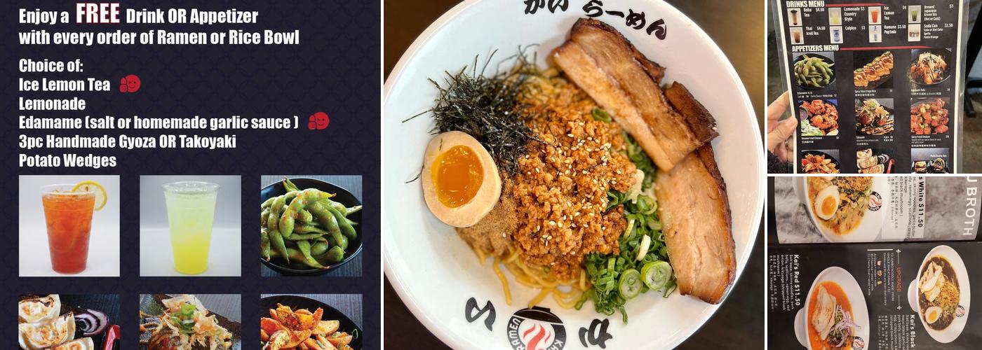 Kai Ramen Arcadia Menu