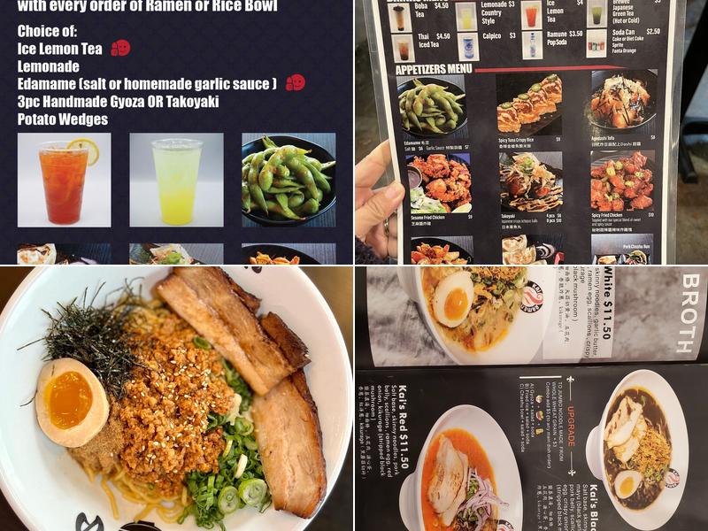 Kai Ramen Arcadia Menu