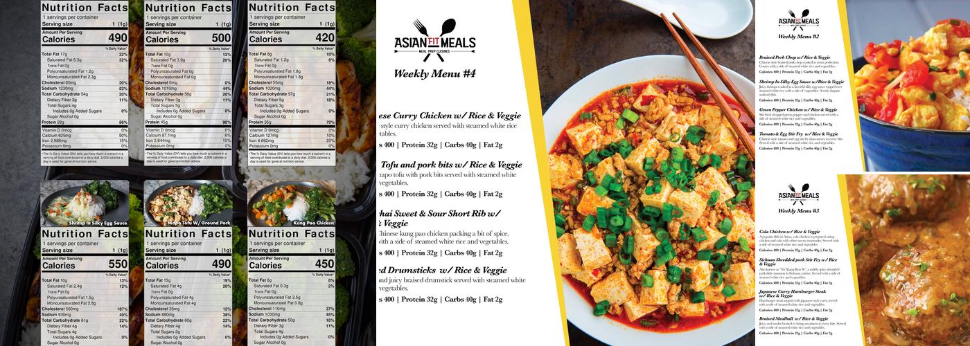 Asian Fit Meals Menu