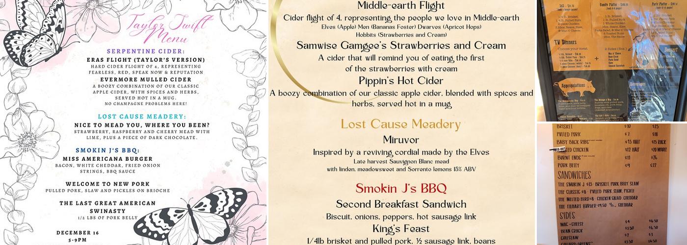 Smokin J's BBQ Menu