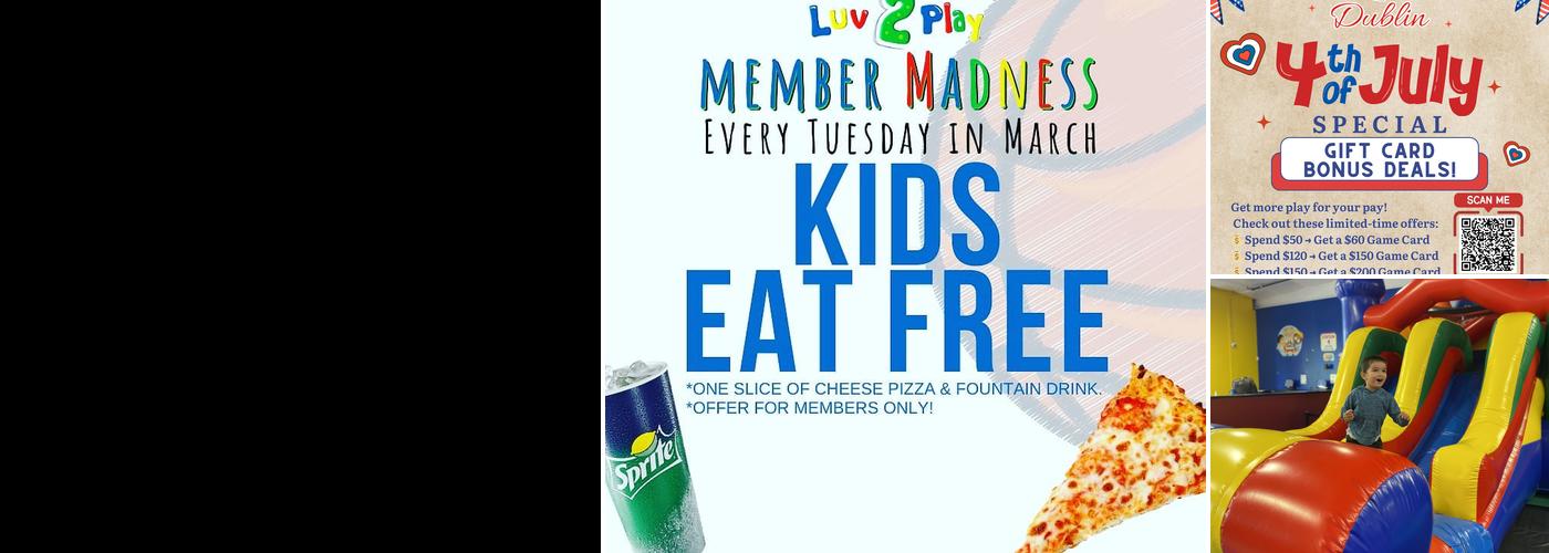 Luv 2 Play Dublin - Best Kid's Indoor Playground and Party Place Menu