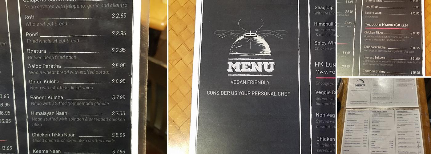 Himalayan Kitchen Menu