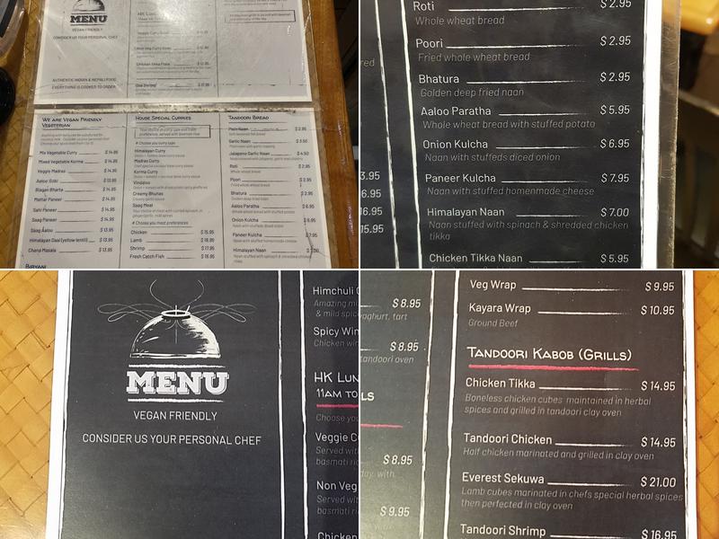 Himalayan Kitchen Menu