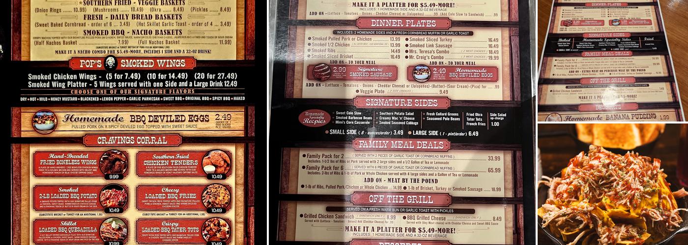 Blackburn's BBQ Menu