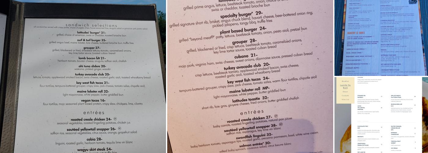 Latitudes Menu