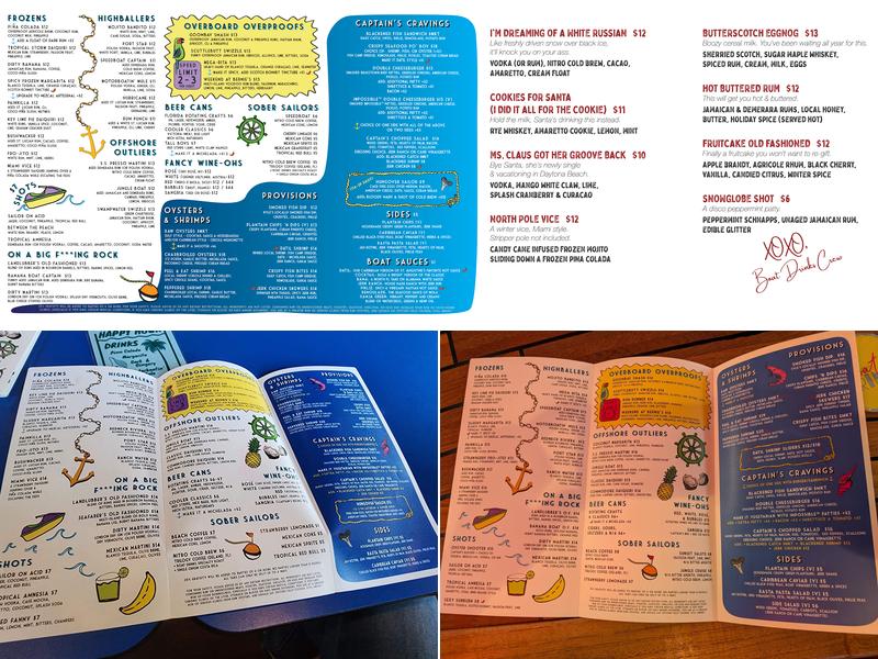Boat Drinks Menu