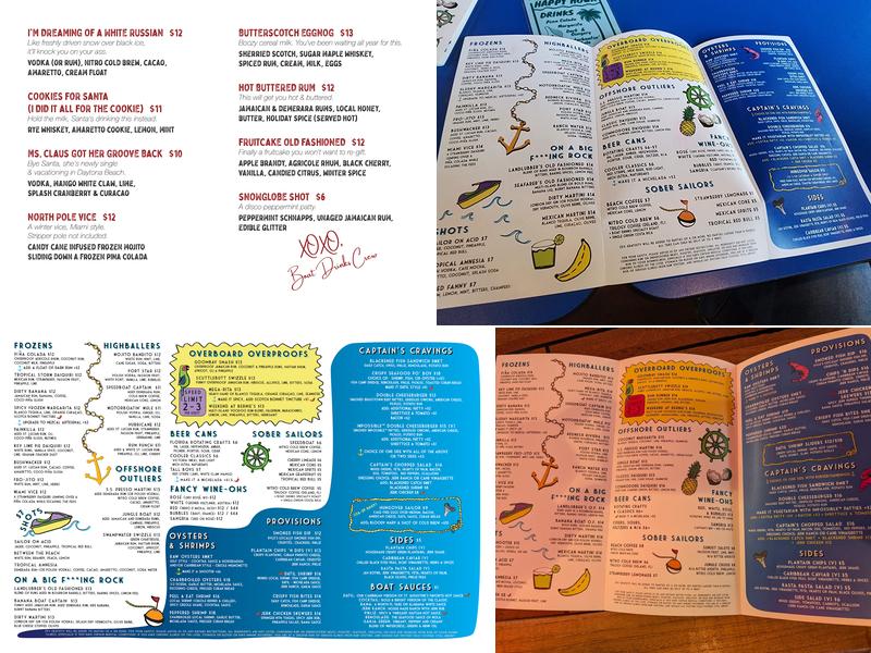 Boat Drinks Menu