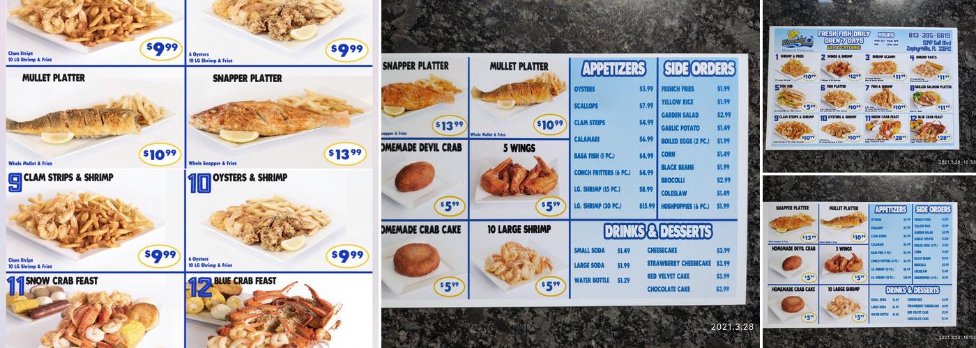 Riverside Seafood Market & Restaurant Menu