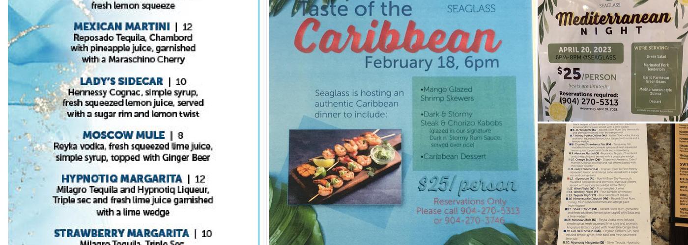 Seaglass Wine Bar Menu