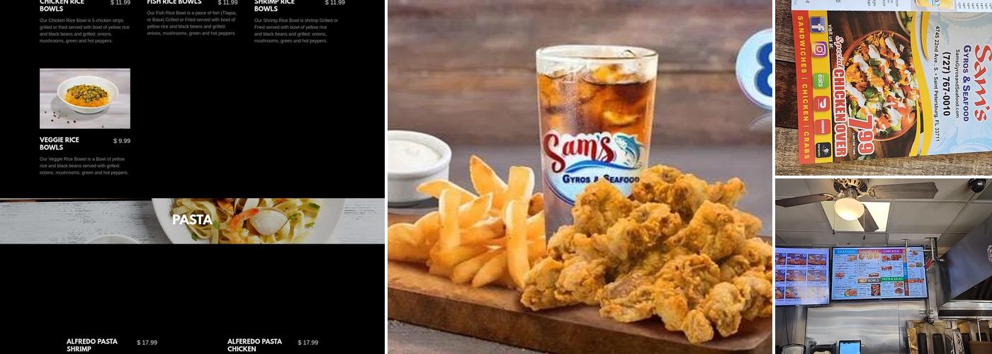 Sam's Gyros and Seafood Menu
