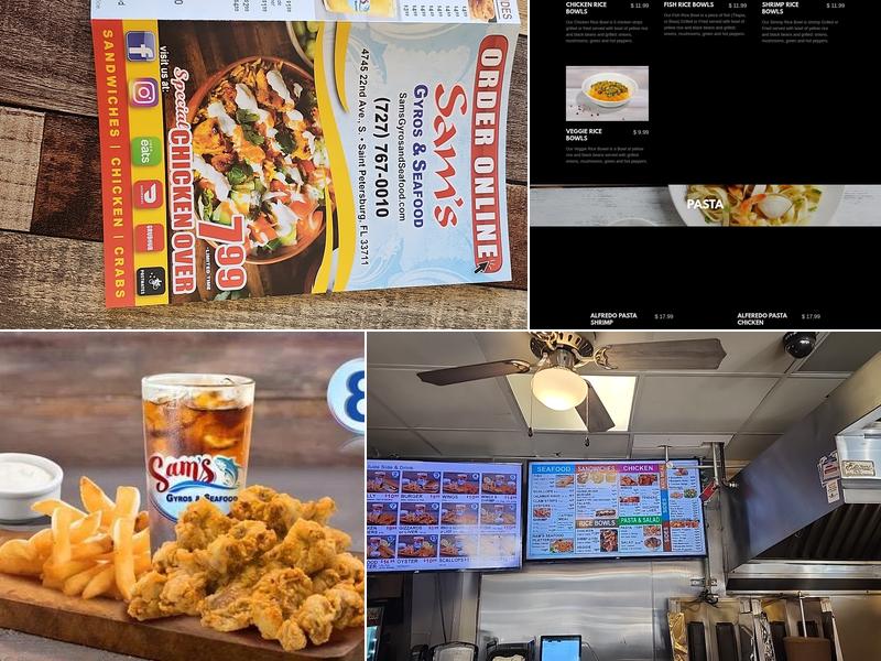 Sam's Gyros and Seafood Menu
