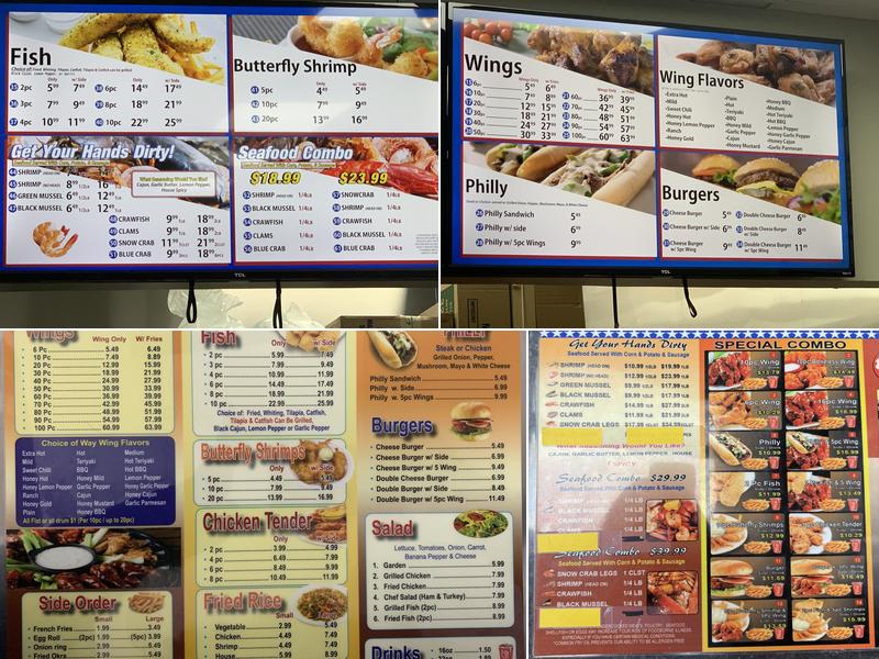 American Wings & Cajun Seafood Menu