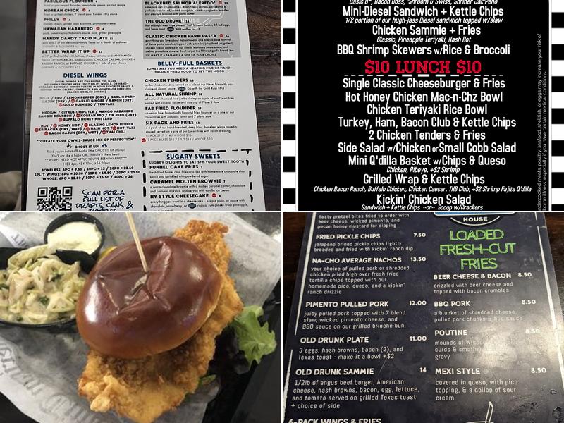 Diesel Tap House Menu
