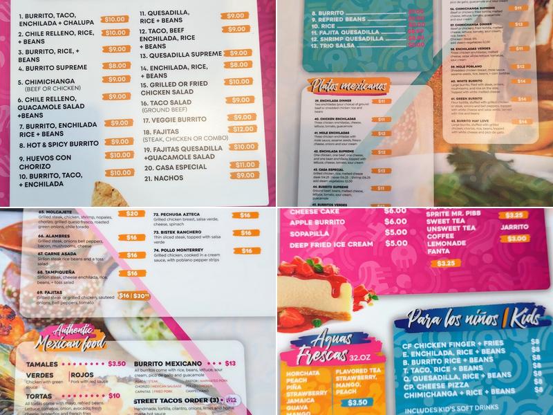 Don Nacho's Menu