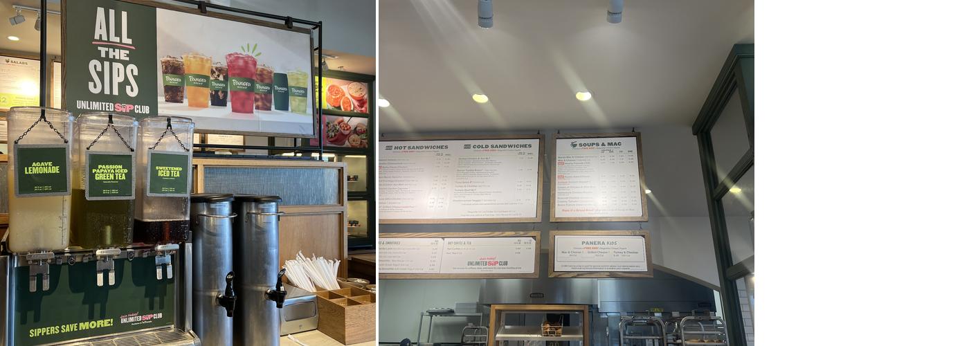 Panera Bread Menu