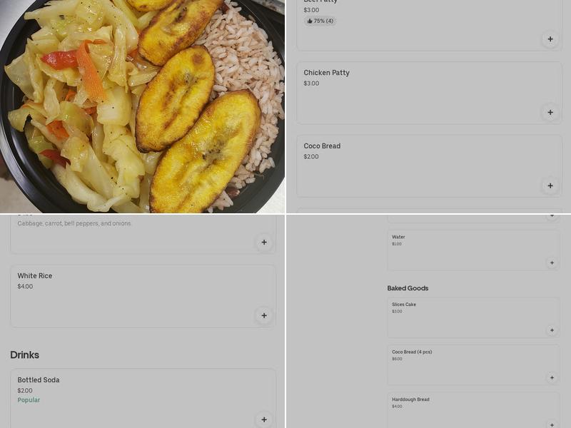 Taste of the Caribbean Menu