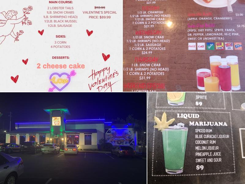 the juicy seafood Menu