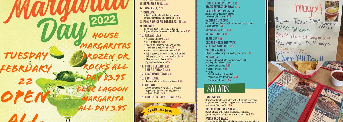 Maya Mexican restaurant Menu