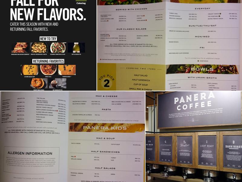 Panera Bread Menu