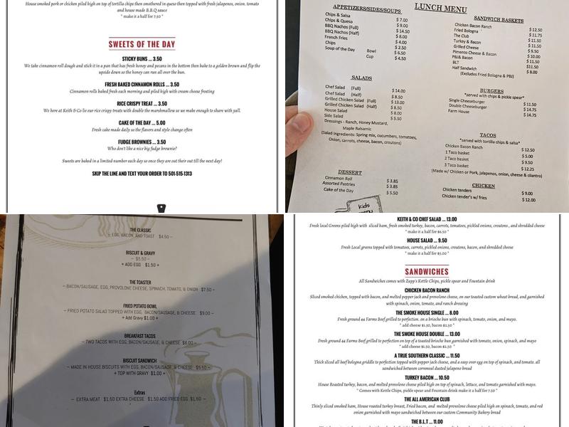 Keith & Co Menu