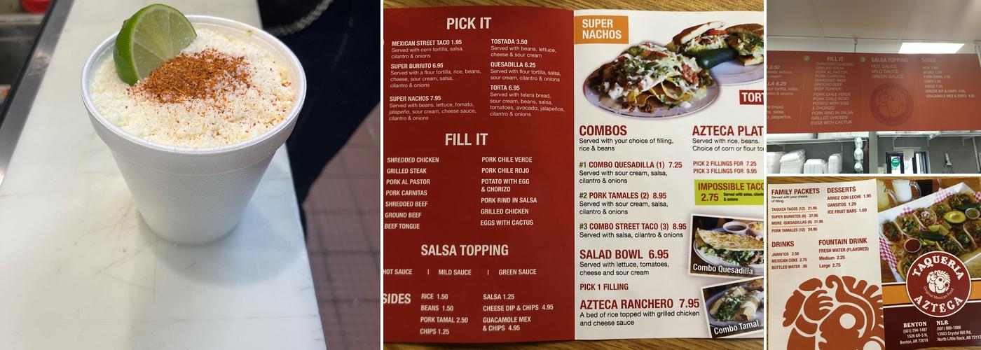 Taqueria Azteca Original Mexican Food Menu