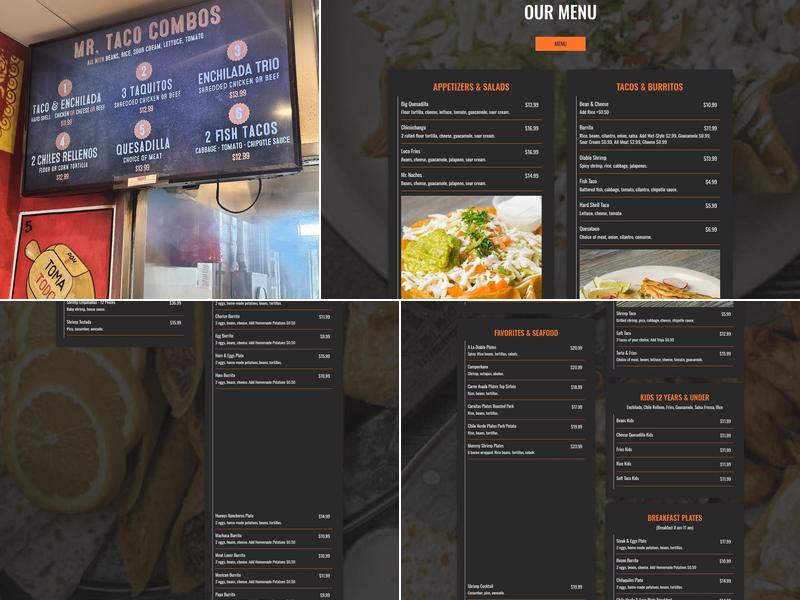 Mr Taco Menu