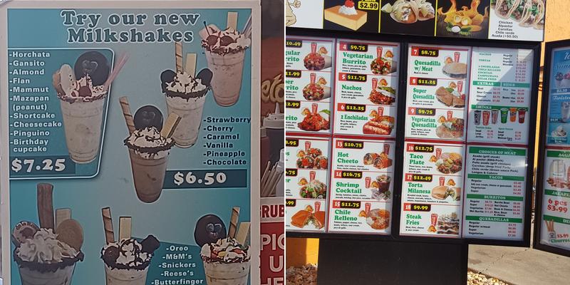 Taqueria El Mezcal San Pablo Menu