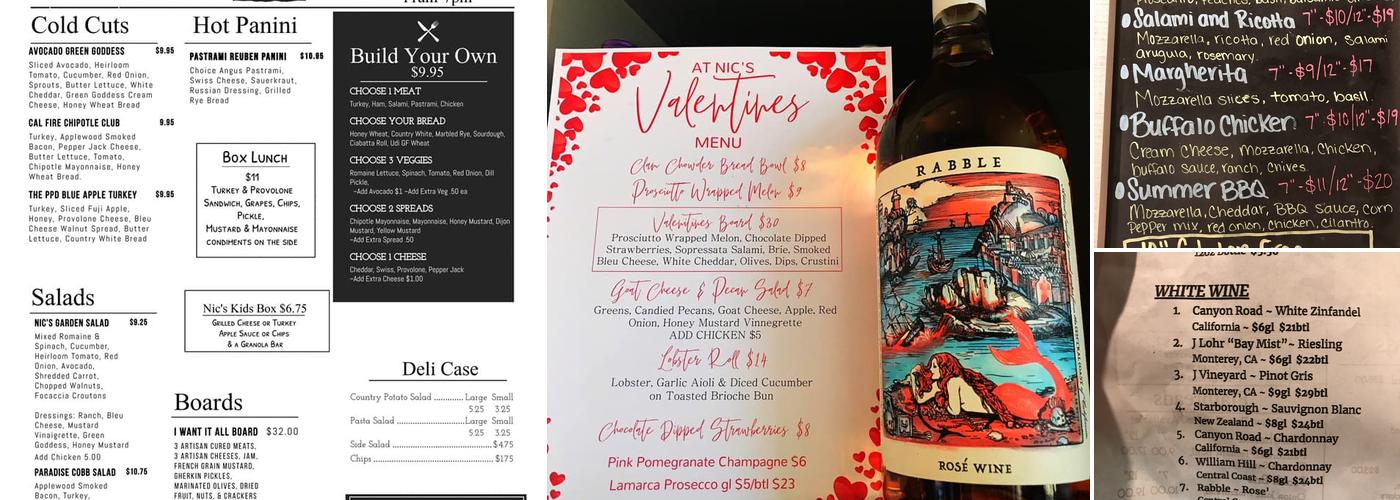 Nic's Menu