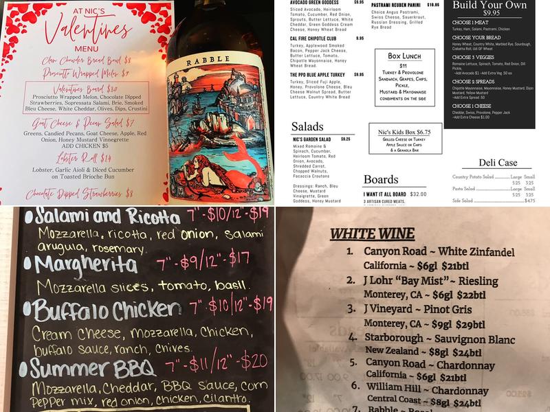Nic's Menu