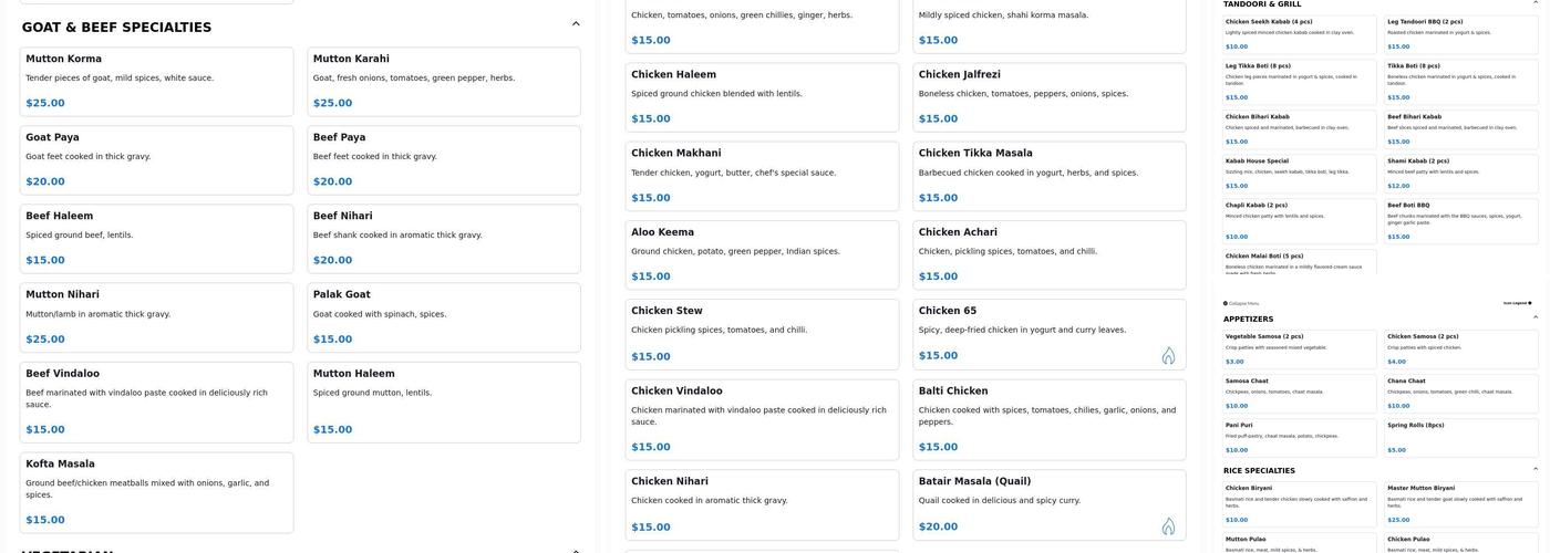 Kebab House Menu