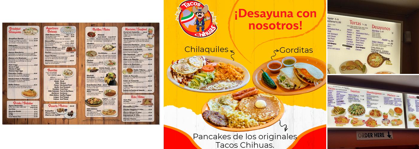 Tacos Chihuas Menu