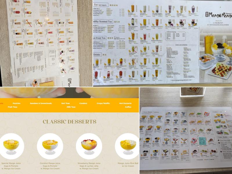 Mango Mango Desserts Menu