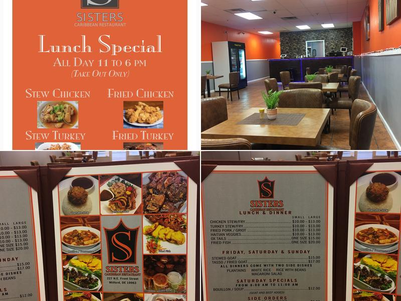 Sisters Caribbean Menu