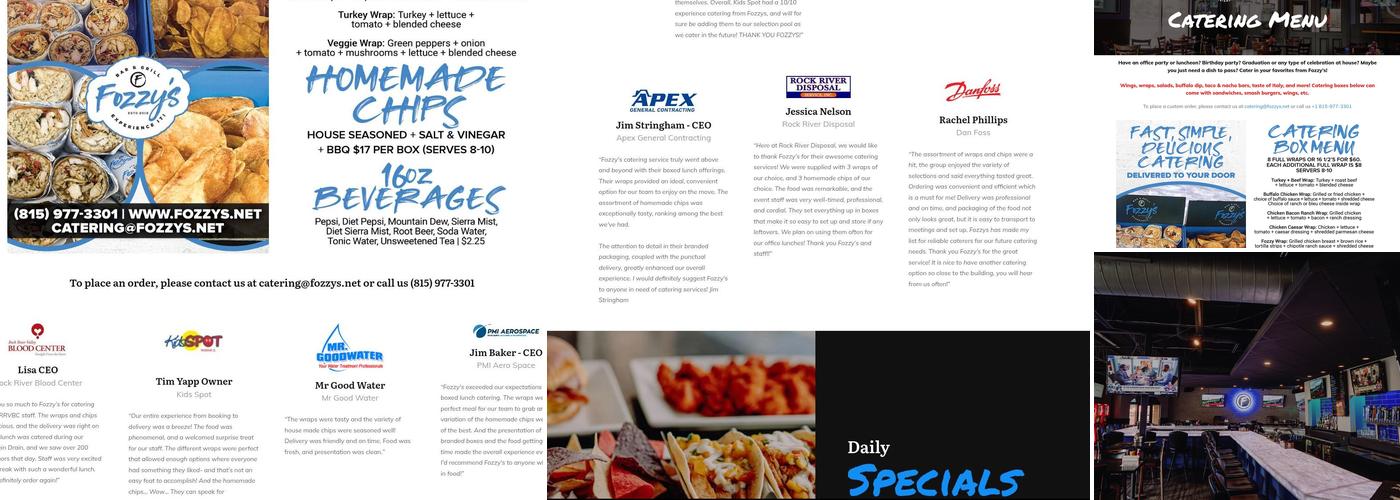 Fozzy's Bar & Grill - Loves Park IL Menu