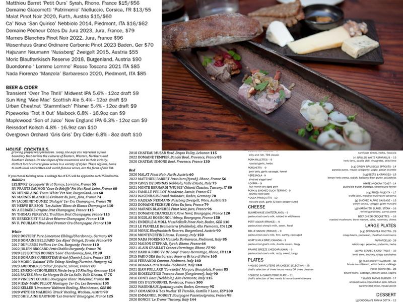 Table, Donkey and Stick Menu