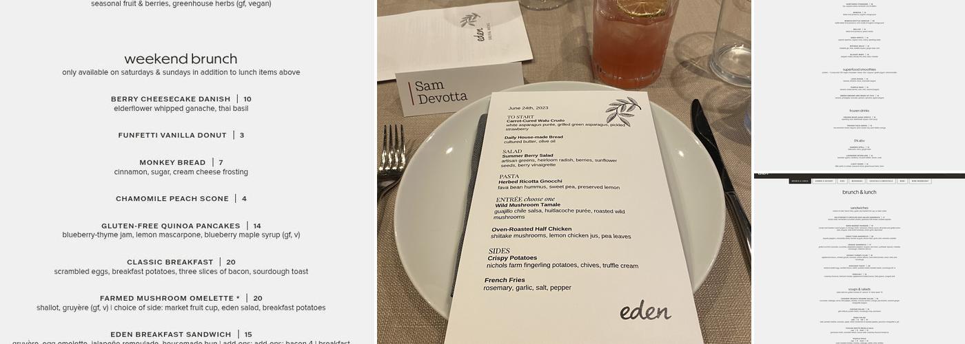 Eden Menu
