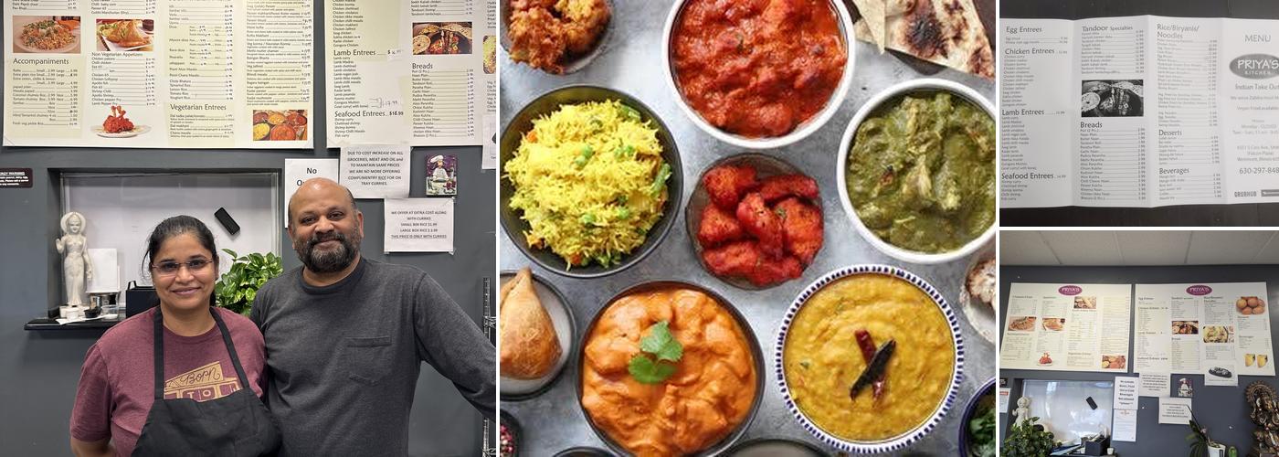 Priya's Kitchen Westmont Menu